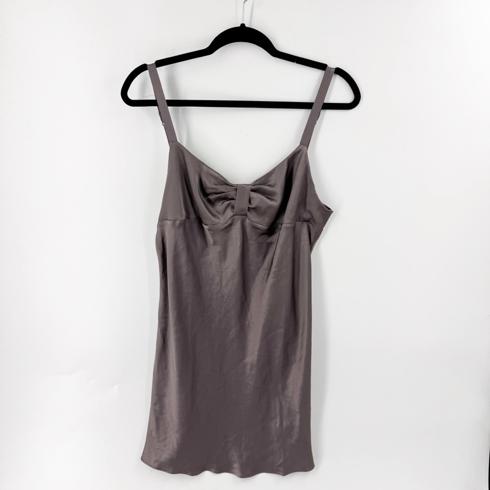 ✅ Victoria’s Secret 00’s Taupe Brown Satin Lingerie Slip Gown Size Large